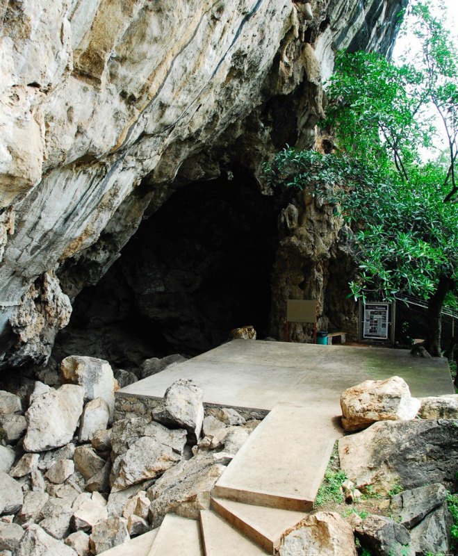 La cueva está formada por dos grutas, y sus pinturas ocupan unos 200 metros cuadrados en total. (Fotografía: Julio Bronimann/INAH)