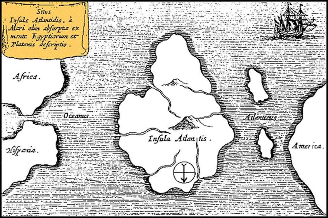 Mapa de la Atlántida según la descripción de Platón que aparece en los diálogos Timeo y Critias. (Public Domain)