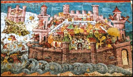 Ataque Ávaro sobre Constantinopla (Tarihiistanbul.com)