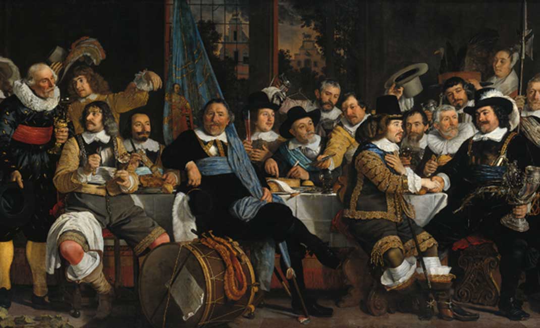 En la Inglaterra medieval, una ley suntuaria prohibió los festines en los que se consumía una cantidad excesiva de carne. ‘Banquete de la Guardia Cívica de Amsterdam en la celebración de la Paz de Münster’, 1648 (Public Domain)