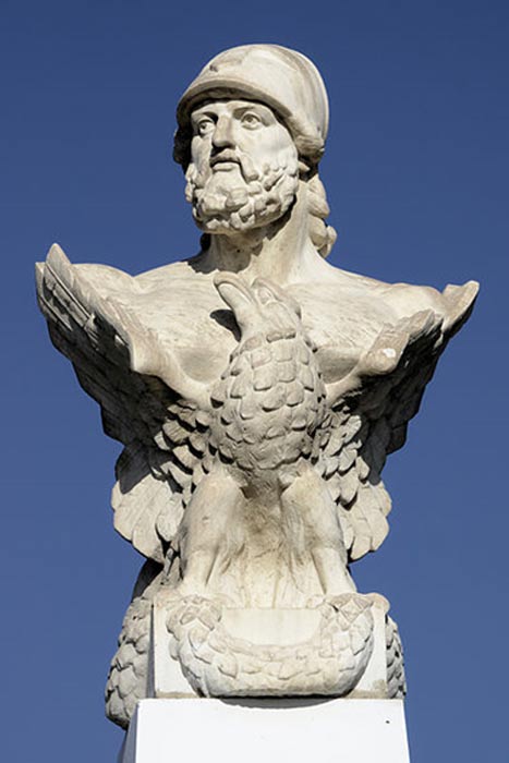 Busto de Cimón en las playas de Larnaca, Chipre. (Markus Leupold-Löwenthal/CC BY SA 3.0)