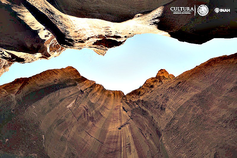 El cañón de La Pintada destaca por la riqueza de sus pinturas rupestres. (Fotografía: Mauricio Marat/INAH)