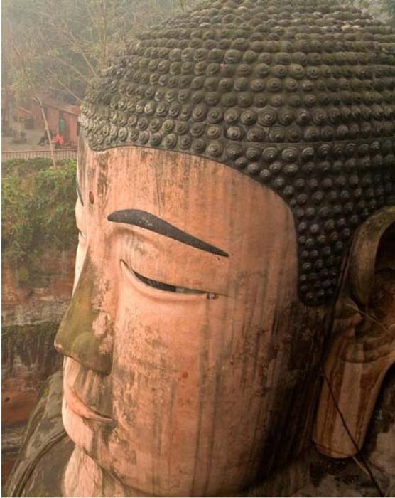 Los cabellos del Buda de Leshan están formados por 1021 rizos. (Chi King / CC BY 2.0)
