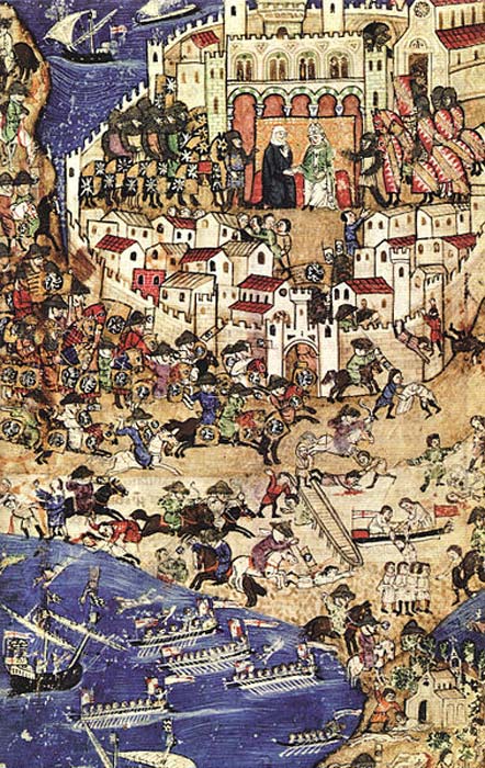 Caída de Trípoli en manos de los Mamelucos, abril de 1289. Ésta fue una de las últimas batallas de las Cruzadas, anterior al asedio de Acre. (Public Domain)