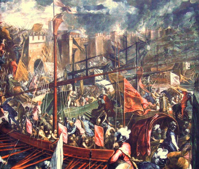 Captura de Constantinopla en 1204, en el transcurso de la Cuarta Cruzada (Public Domain)