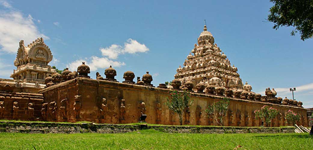 Panorámica de parte del complejo del templo de Kailasanathar. (CC BY-SA 3.0)