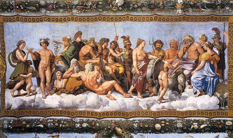 Fresco de Rafael: ‘El consejo de los dioses’. (Dominio público)