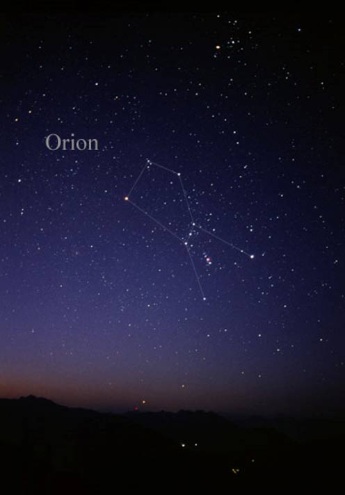 La constelación de Orión a simple vista (CC BY-SA 3.0)