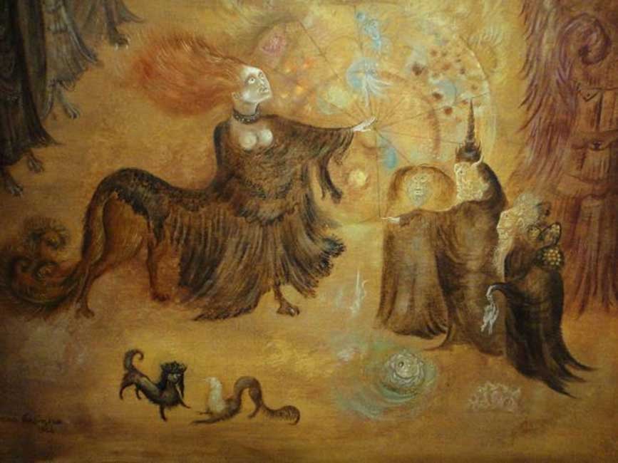 ‘Crisopea de María la Judía’(1964), óleo de Leonora Carrington. (CC BY NC 2.0)