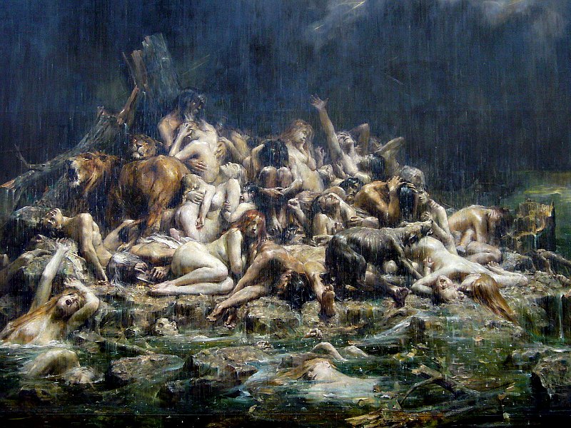 ‘El Diluvio’, óleo de León Comerre (1850-1916). Museo de Bellas Artes de Nantes. (Public Domain)