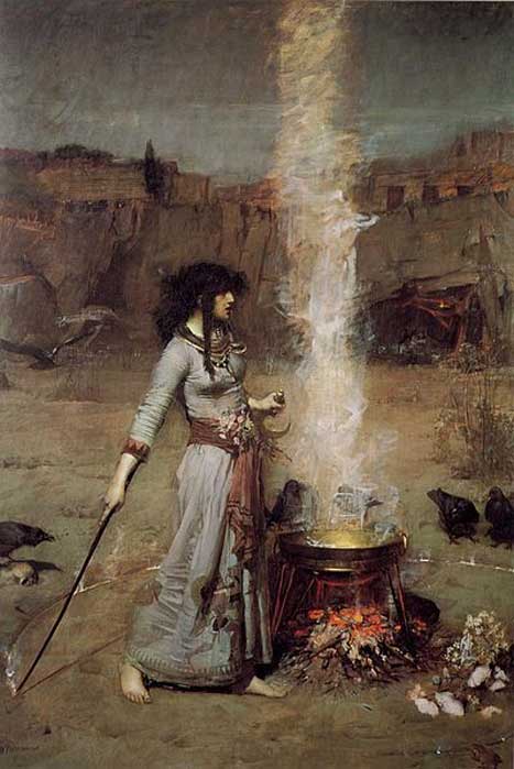 ‘El Círculo Mágico’, óleo de John William Waterhouse. (Dominio público) Muchos paganos modernos creen en la magia.