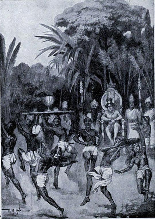 El enviado de Ashoka declara la paz. Ilustración de la ‘Historia de las Naciones’ de Hutchinson. (Public Domain)