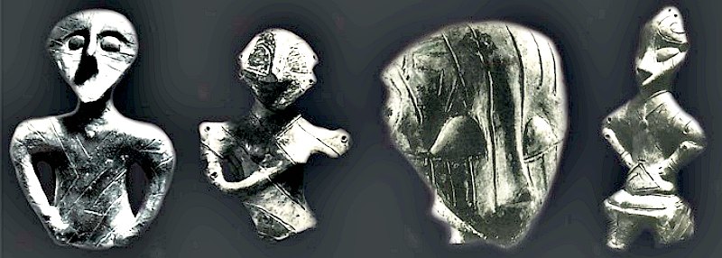 Algunas piezas escultóricas típicas de la cultura Vinča. (Fotografía: Código Oculto).