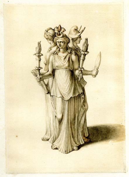 Estatuilla de Hécate de principios del siglo XIX, diosa con quien se sincretizó Ereshkigal. (Dominio público)