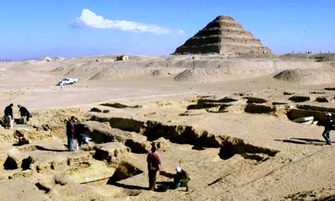 Excavaciones arqueológicas en la necrópolis de Saqqara. Fotografía: Smithsonian