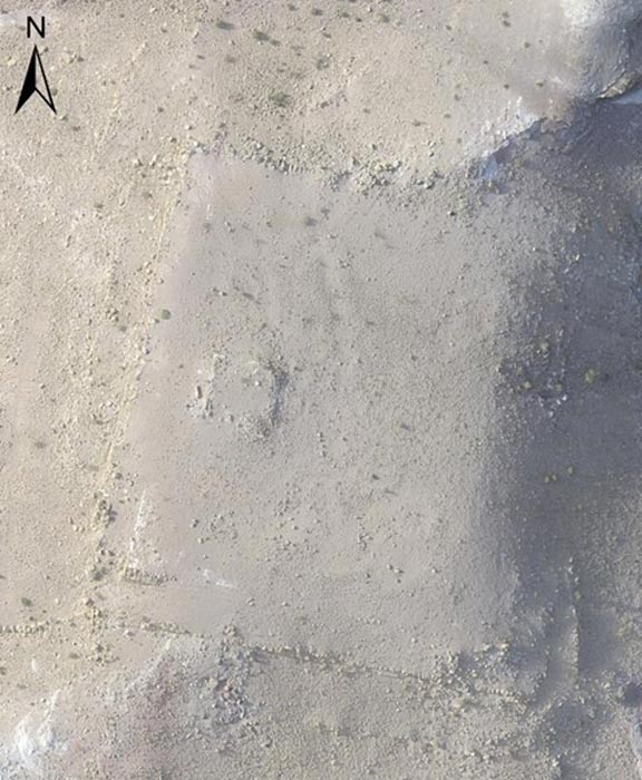 Imagen aérea del monumento recientemente descubierto en Petra, tomada por un dron. (Fotografía: I. Labianca)
