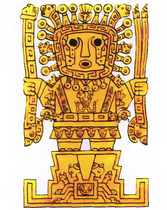 Imagen de Inti, dios del Sol e hijo de Viracocha en la mitología inca. (Public Domain)