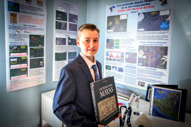 William Gadoury, el adolescente canadiense que, siguiendo su propia hipótesis estelar, ha descubierto la existencia de una nueva ciudad maya. (Fotografía: Le Journal de Montréal, Martin Chevalier)