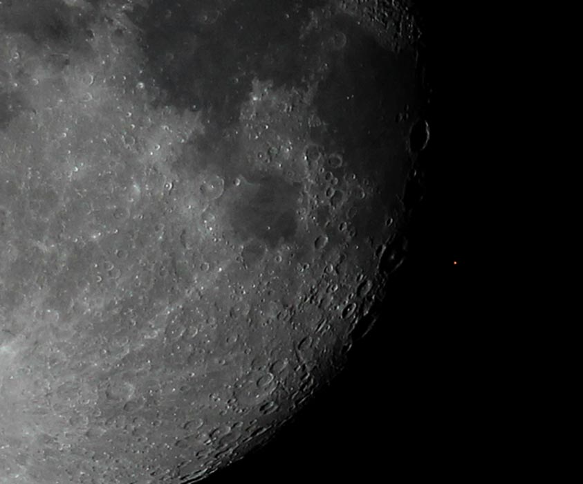 La luna ocultando a Aldebarán (Wikimedia Photo/Christina Irakleous)