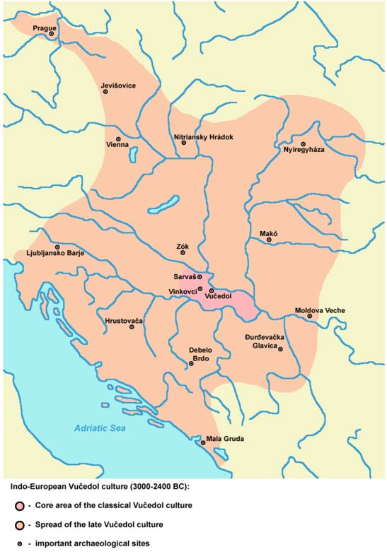 Mapa del área de influencia de la cultura Vučedol. (Public Domain)