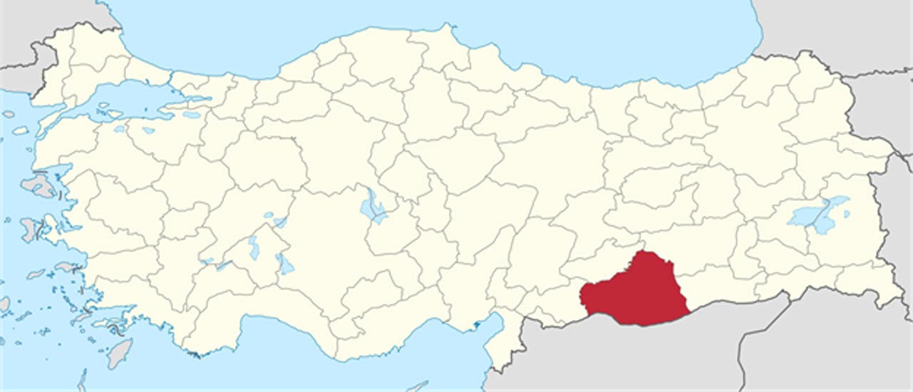 Ubicación geográfica de la provincia turca de Sanliurfa (Wikimedia Commons)