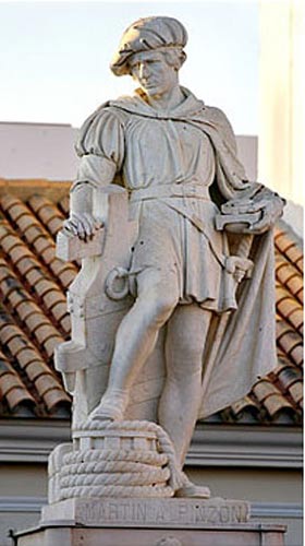 Estatua de Martín Alonso Pinzón, Palos de la Frontera. (CC BY SA 2.5)