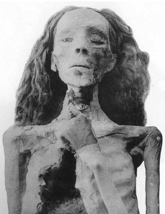 Momia de la reina Tiy, actualmente en el Museo Egipcio de El Cairo. (Public Domain)