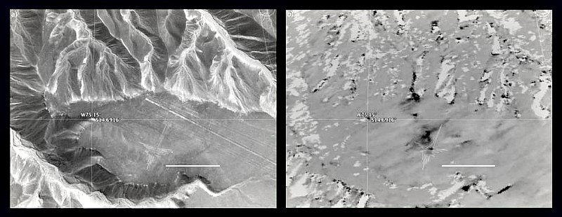 Otras dos de las imágenes de Nazca difundidas por la NASA. (Fotografías: NASA)