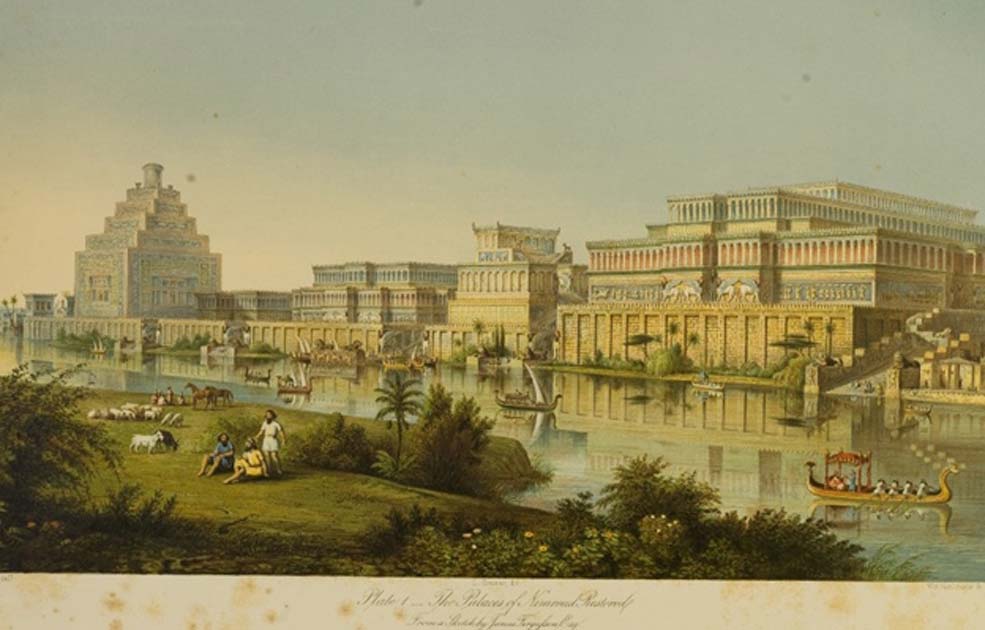 “Los palacios de Nimrud restaurados”, 1853. (Public Domain)