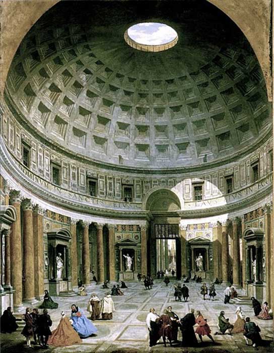 Interior del Panteón de Roma, óleo de Giovanni Paolo Panini (Dominio público)