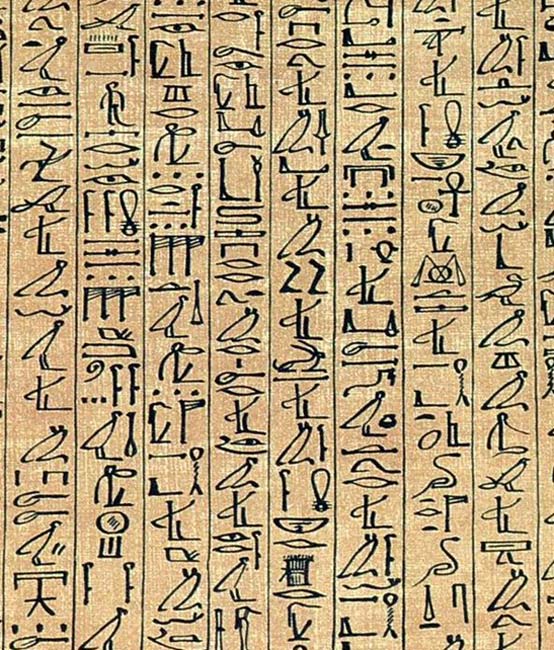 Sección del Papiro de Ani escrita en jeroglíficos cursivos. (Public Domain)
