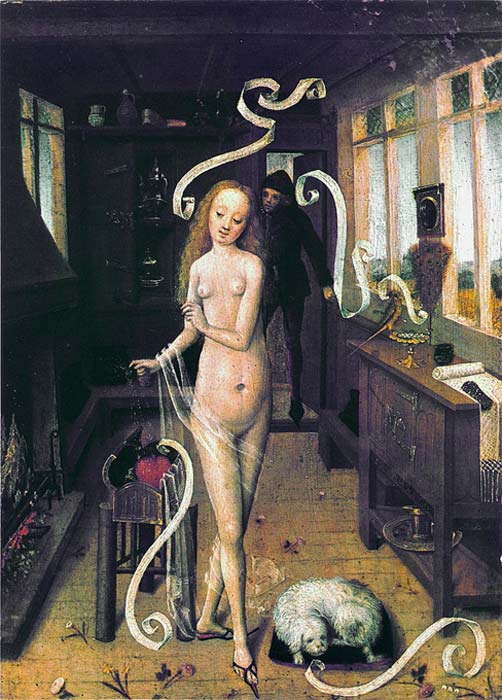 Pintura del bajo Rhin (1470-80) en la que aparecen elementos de magia de amor. (Public Domain)
