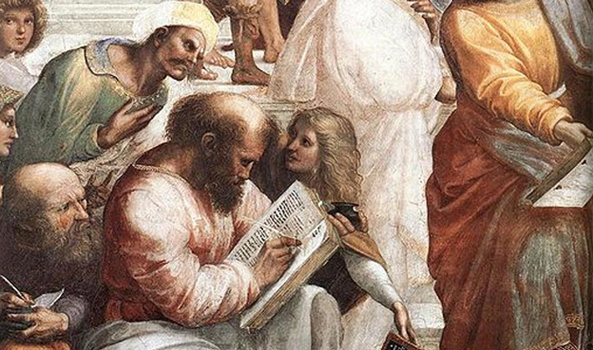Pitágoras escribiendo. Detalle del fresco de Rafael ‘La escuela de Atenas’. (Public Domain)
