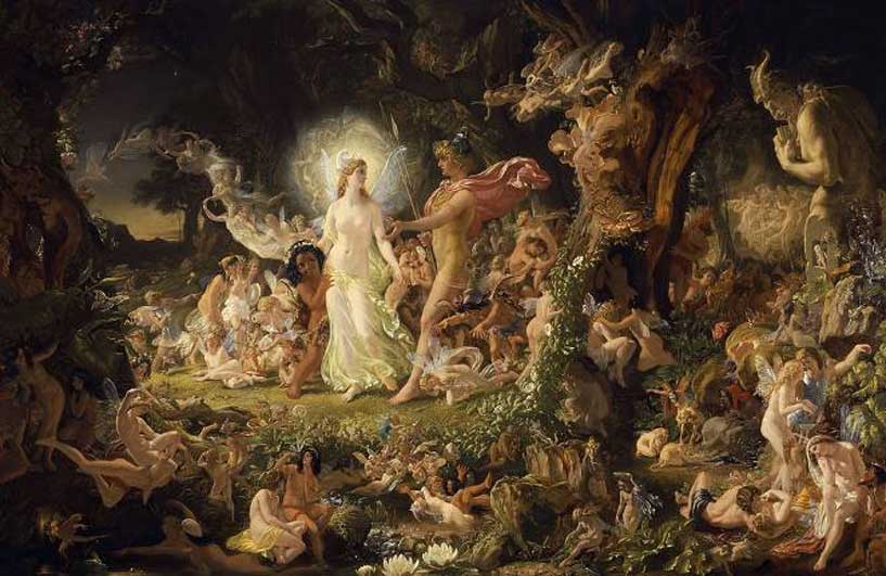  ‘La querella de Titania y Oberón’, óleo de Joseph Noel Paton. Las hadas de Shakespeare. (Public Domain)
