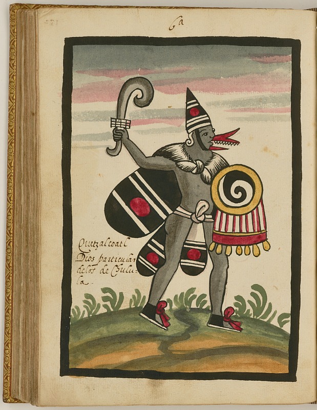 Ilustración de Quetzalcóatl perteneciente al Códice Tovar. Biblioteca John Carter Brown, Rhode Island, Estados Unidos. (Public Domain)
