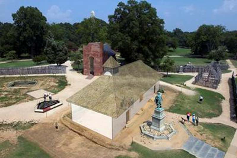 Reconstrucción del posible antiguo aspecto de Jamestown (Public Domain)