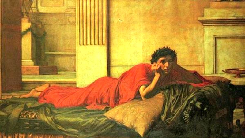 Los remordimientos de Nerón tras matar a su madre (1878), óleo de John William Waterhouse, (1849-1917). Sotheby's Collection. (Public Domain)