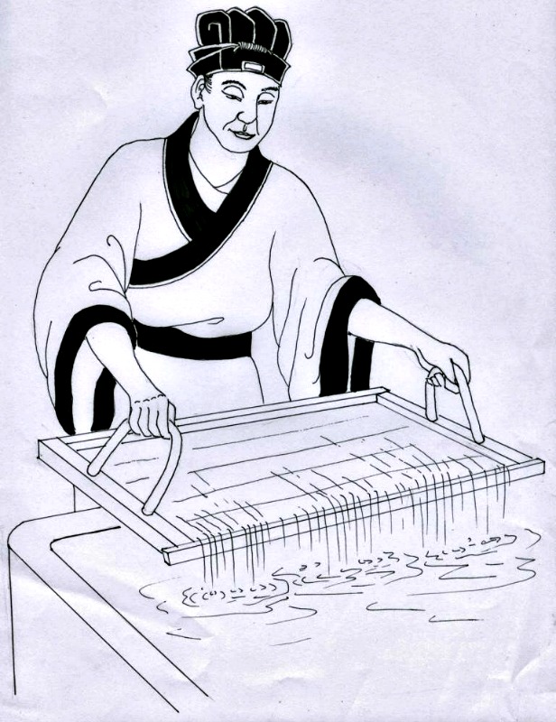 Retrato de Cai Lun, el genial inventor del papel (La Gran Época/Jade)