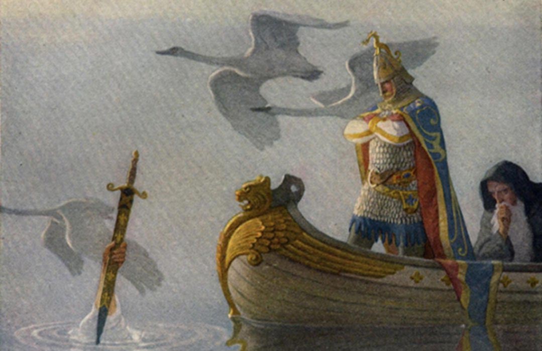 Ilustración de la página 16 de ‘The Boy's King Arthur.’ (Public Domain)