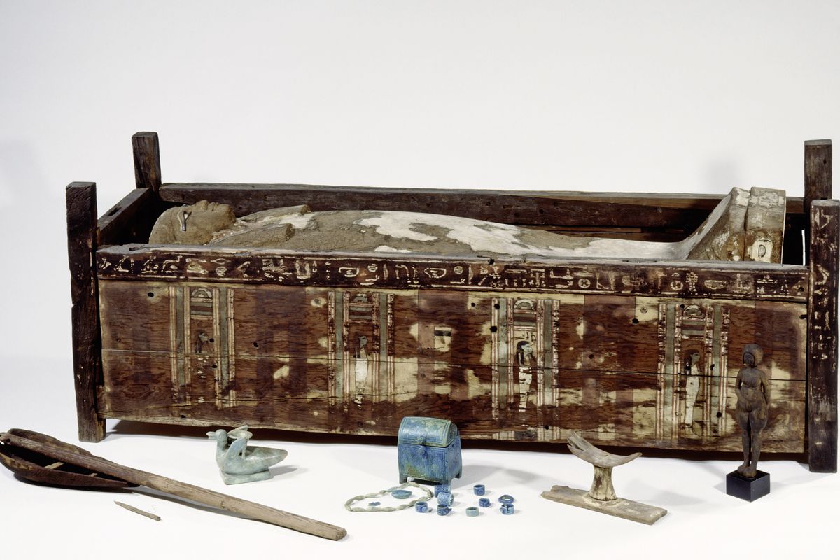 Sarcófago de Tadja, Abusir el-Meleq. Fotografía: Sandra Steiss / Museo Egipcio de Berlín