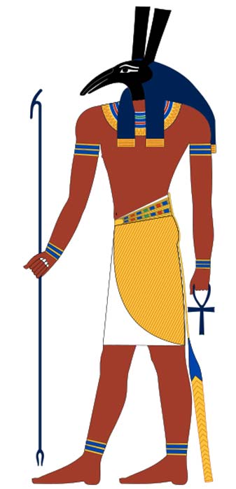 Set, una antigua deidad egipcia. Imagen basada en pinturas halladas en tumbas del Imperio Nuevo. (CC BY-SA 4.0)