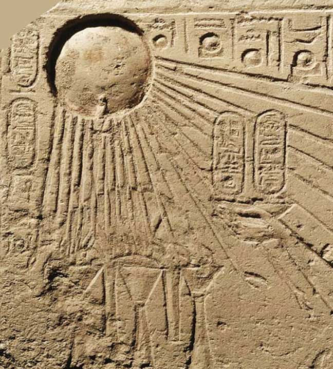 El símbolo egipcio de Atón podría haber sido en su origen una representación del espectacular cometa del 1486 a. C. (Public Domain)