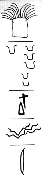 Algunos de los símbolos grabados en las paredes del interior del Cairn. (Public Domain)