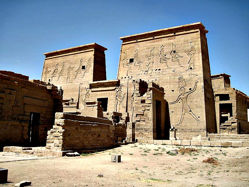 Panorámica del Templo de Imhotep en Philae, Egipto. (Olaf Tausch/GNU Free)
