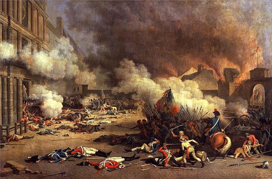 Escena de la Revolución Francesa: ‘Toma del Palacio de las Tullerías’, óleo de Jacques Bertaux pintado en 1793. (Public Domain)