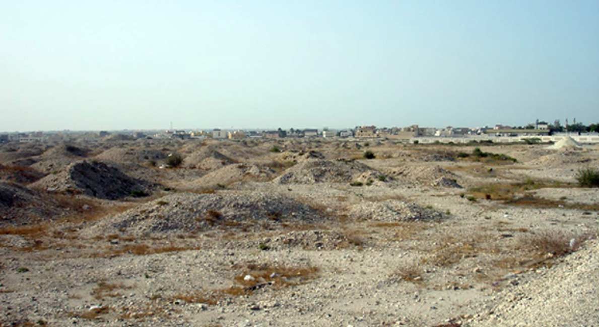 Túmulos funerarios de A'ali, Bahréin, datados en la época Dilmún de la historia de Bahréin. (Public Domain)