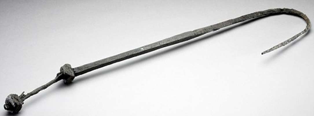 Vara metálica vikinga considerada una posible varita mágica. Fotografía: Administradores del Museo Británico
