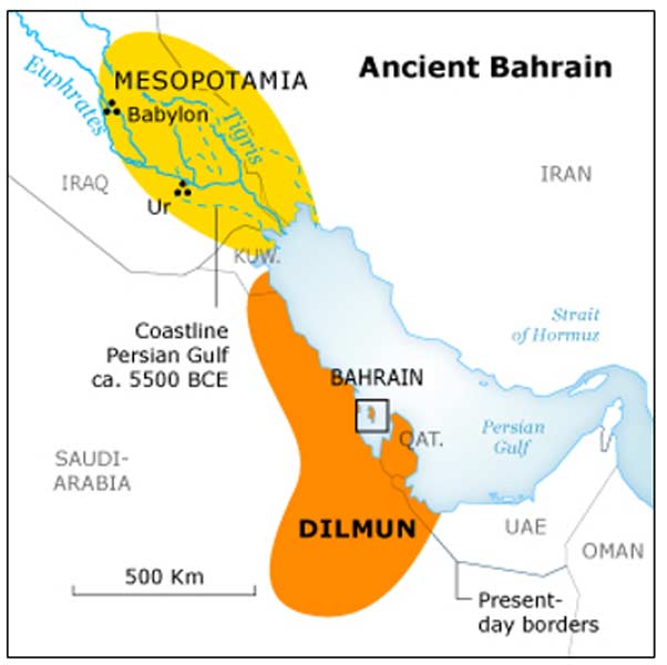 Mapa del antiguo Dilmún (Saudi Arabia Tourism Guide)