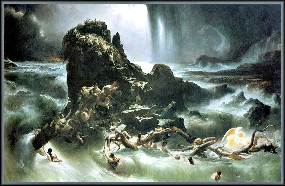 Portada-El Diluvio, óleo pintado entre los años 1837 y 1839 por el artista Francis Danby. (1793-1861). Tate Gallery. Londres, Inglaterra. (Public Domain)