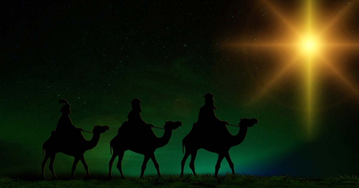 Portada - La Estrella de Belén guía a los tres Reyes Magos (Public Domain)